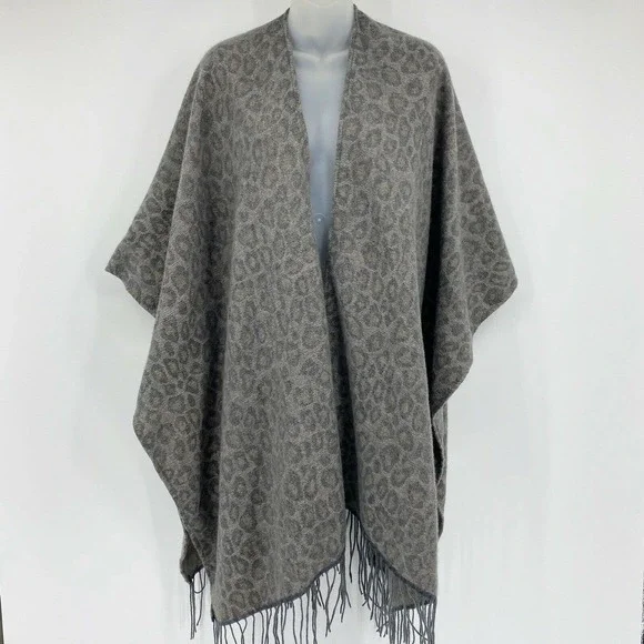 Woolrich Accessories Woolrich Cozy Blanket Wrap Fringed Gray